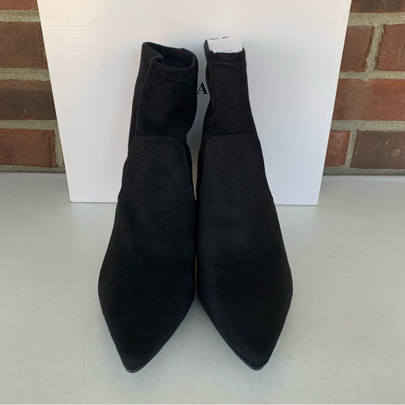 Alfani Bambey Black Fabric Block Heel Ankle Boots Women’s US 7 M NEW - Picture 2 of 8